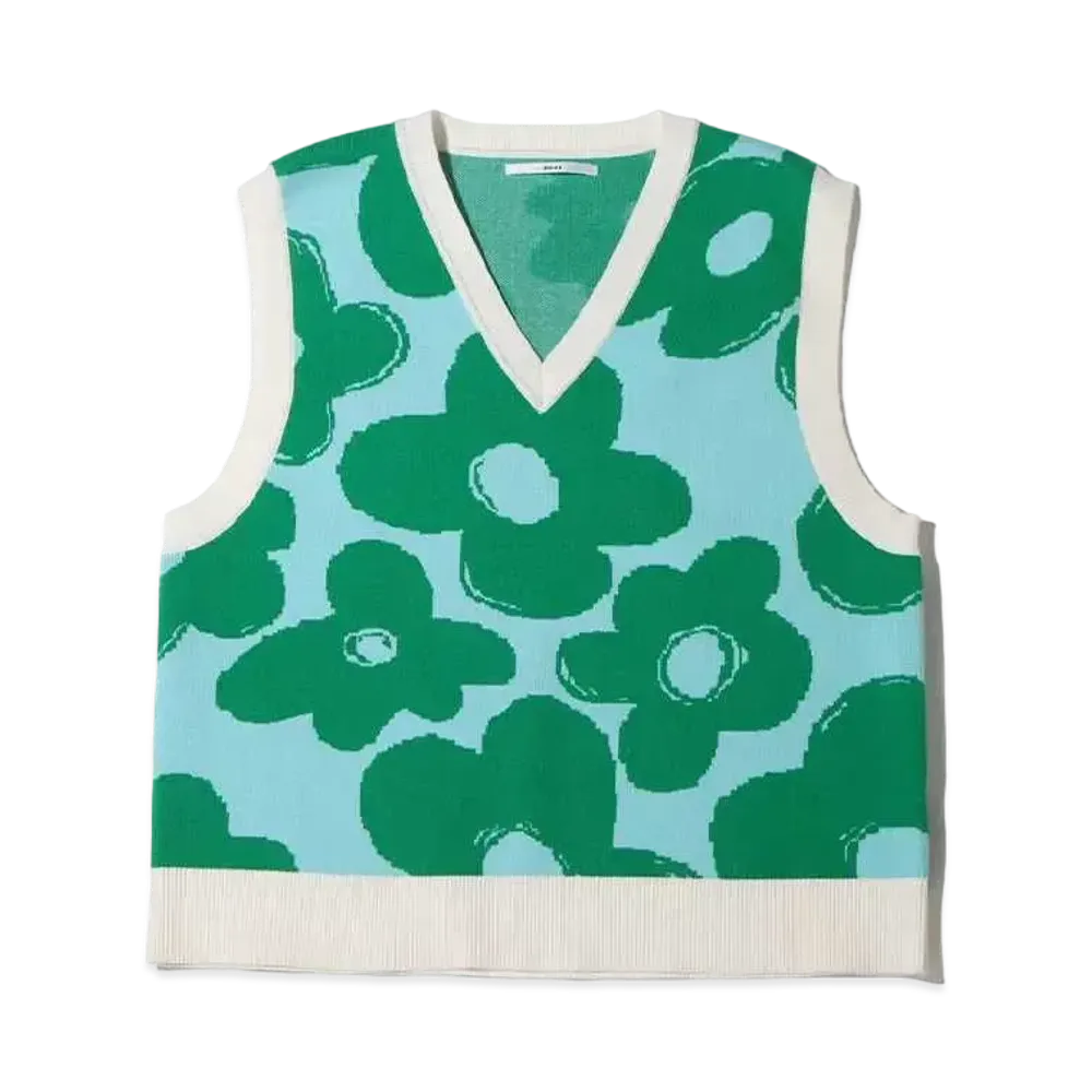 atmos pink Hanagara Knit Vest "Blue"