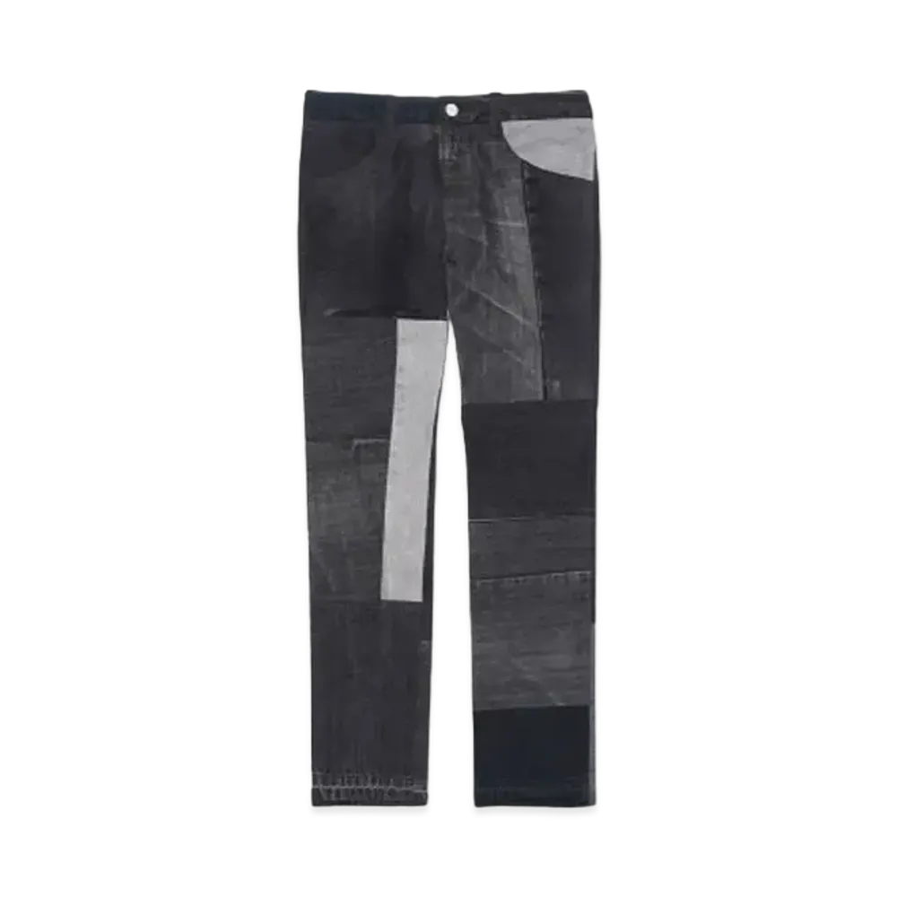 Children of the discordance NY: VINTAGE PATCH WORK DENIM PT TYPE-SS "BLACK"