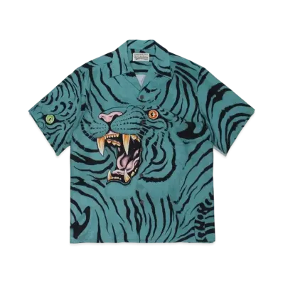 WACKO MARIA TIM LEHI / HAWAIIAN SHIRT "Turquoise"