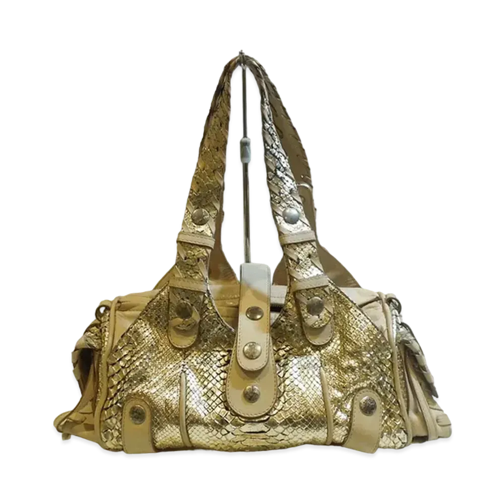 Chloe Silverado Leather Hand Bag "Gold"