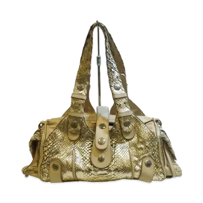 Chloe Silverado Leather Hand Bag "Gold"