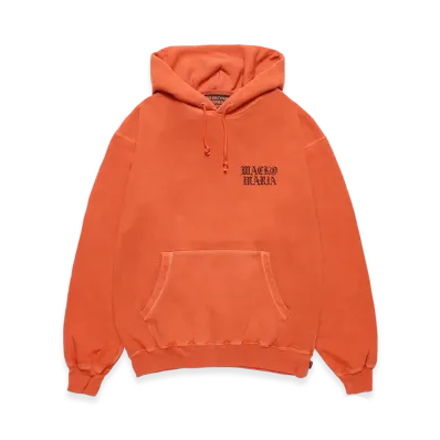 WACKO MARIA Death Row Records / Garment Dyed Hooded Sweat Shirt "Orange"