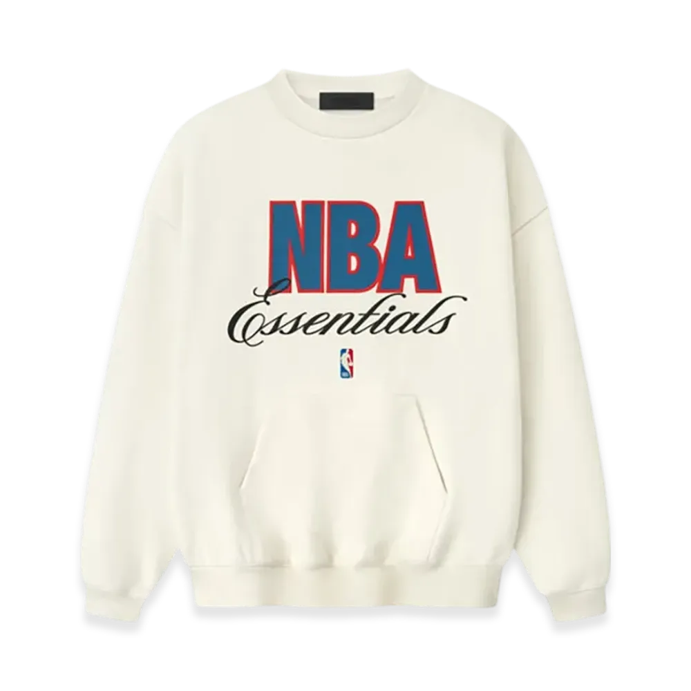 FEAR OF GOD ESSENTIALS NBA 90s Crewneck Sweatshirt "Cream White"