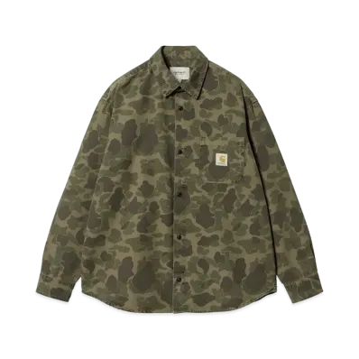 Carhartt WIP L/S Duck Shirt "Camo Duck, Green/Office Green"