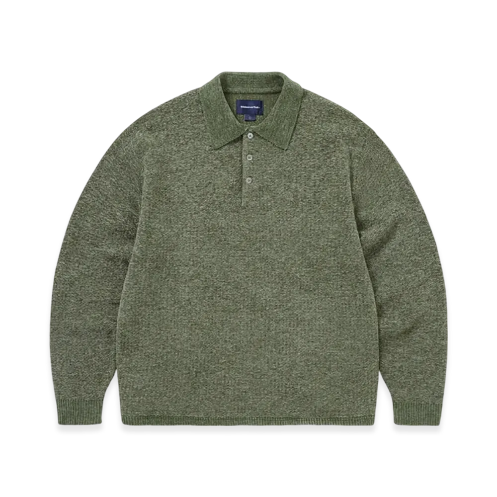 thisisneverthat Velvet Knit Polo "Green"