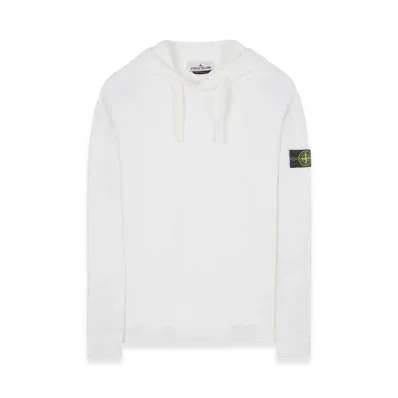 Stone Island 62160 Malfile Fleece Garment Dyed Hooded Sweatshirt - 23SS "White"