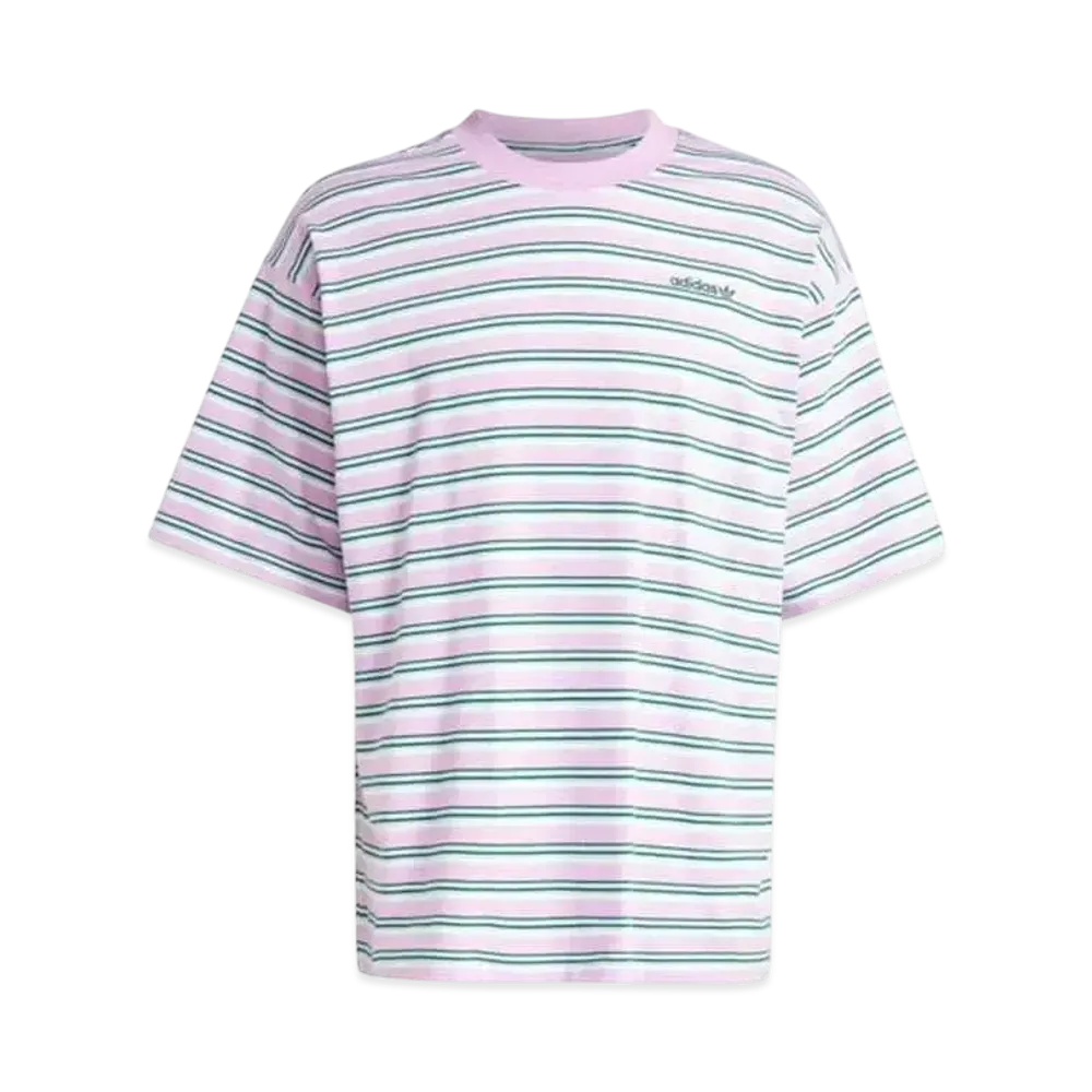 adidas 80s Loose Striped Short Sleeve T-Shirt "Bliss Lilac"