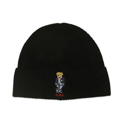 Polo Ralph Lauren Regatta Bear Tall Beanie "Black"