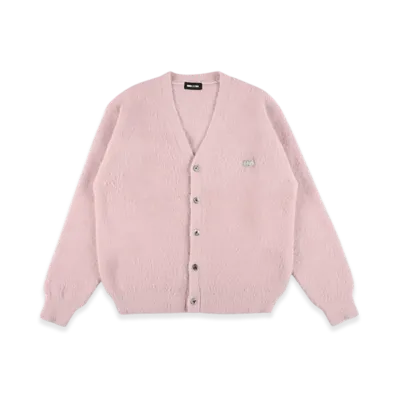 WIND AND SEA Shaggy Knit Cardigan "Pink"