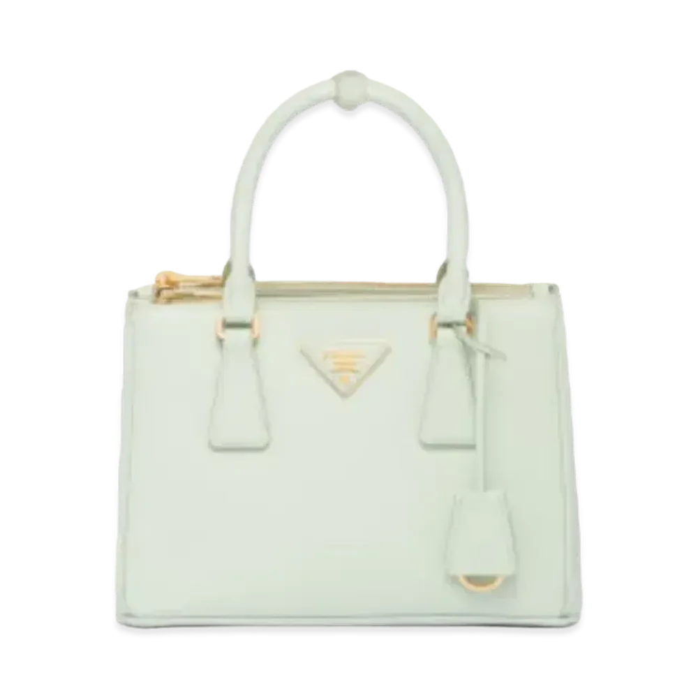 PRADA Galleria Saffiano Leather Small Bag "Pastel Green"
