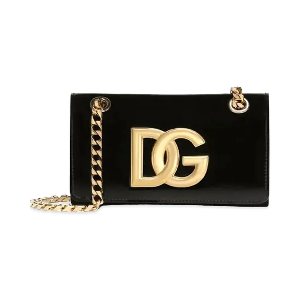 Dolce&Gabbana 3.5 Phong Bag Shiny Calfskin "Black"