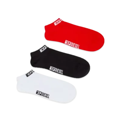 Diesel SKM Sax Threepack Socks "Black/Red/White"