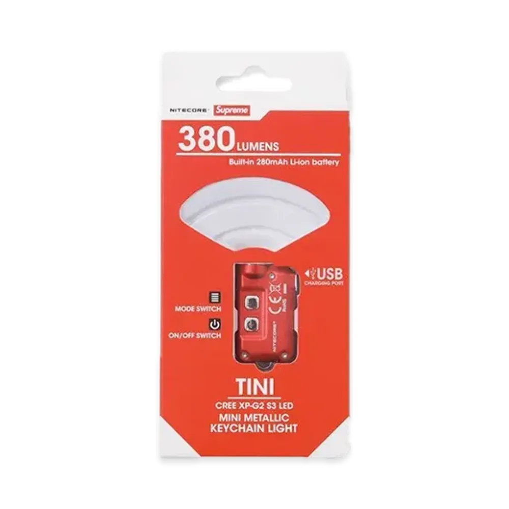 Supreme x NITECORE Tini Keychain Light "Red"