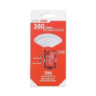 Supreme x NITECORE Tini Keychain Light "Red"