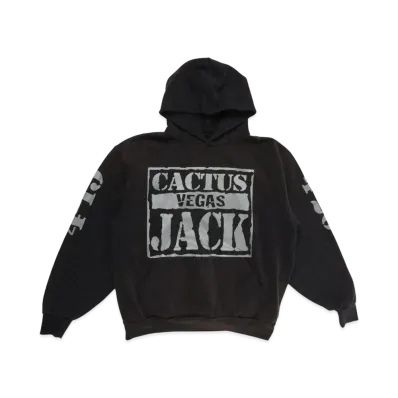 Travis Scott Cactus Jack x WWE Wrestlemania Hoodie "Black"