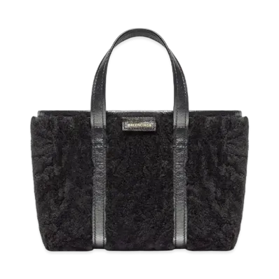 BALENCIAGA Barbes Small East-west Shopper Bag In Shearling "Black"