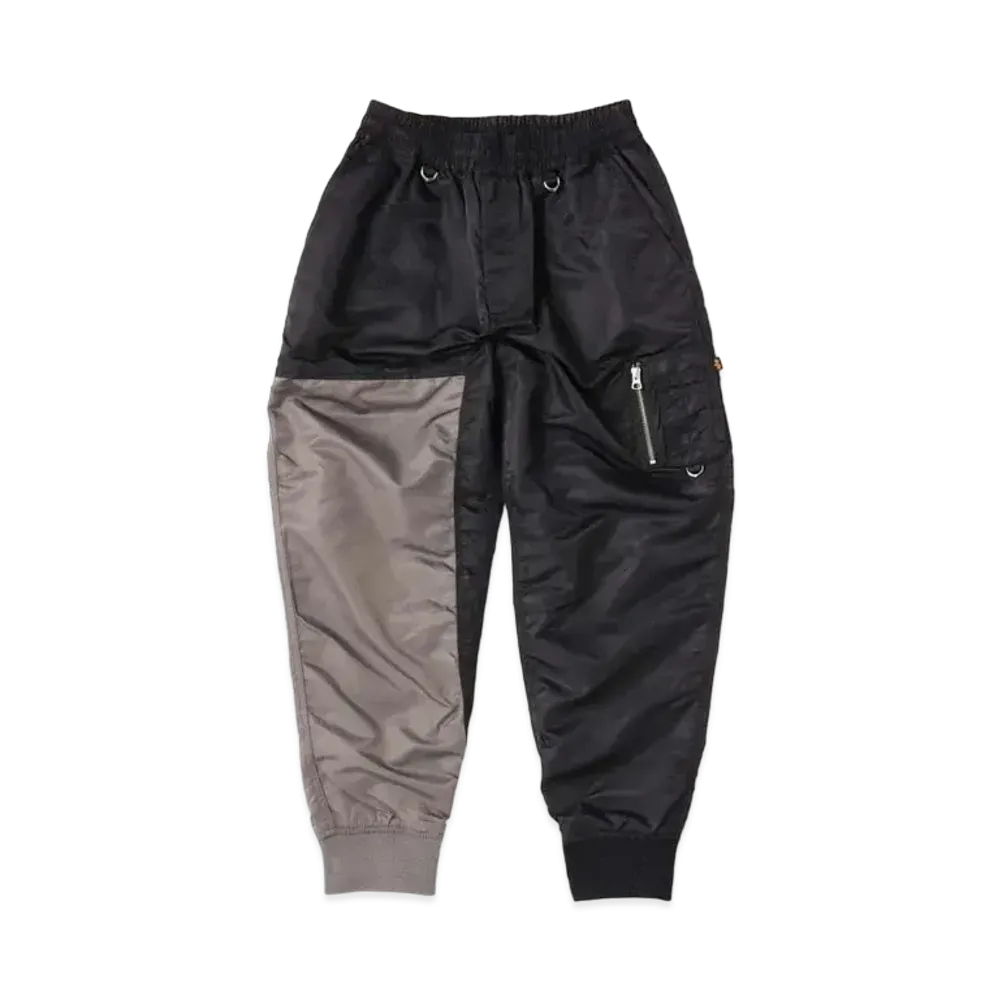 mastermind JAPAN x C2H4 Made By Alpha Industries Bomber Pants "Black Gray"