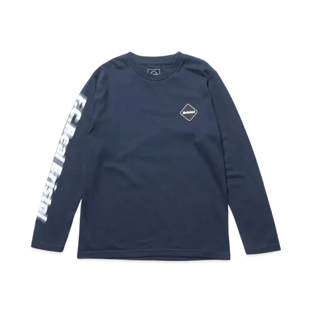 F.C.Real Bristol for Kids Blurred Logo L/S Tee "Navy"