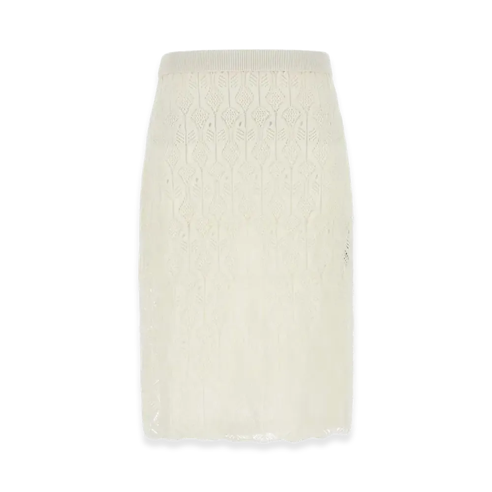 Bottega Veneta Women's Lace Skirt "White"