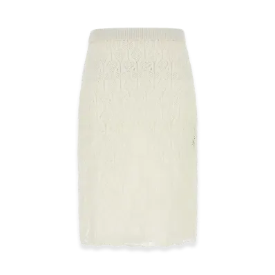 Bottega Veneta Women's Lace Skirt "White"