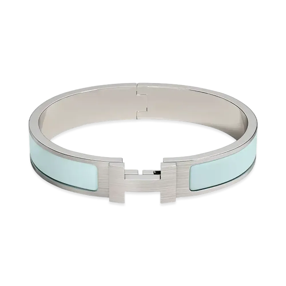 Hermes Clic HH Bracelet "Bleu Glacier Mat/Palladium"