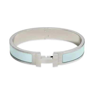 Hermes Clic HH Bracelet "Bleu Glacier Mat/Palladium"