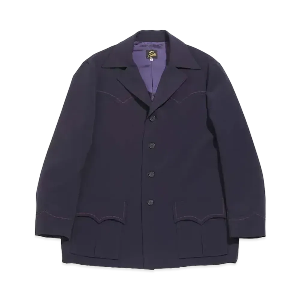 Needles WESTERN LEISURE JACKET - PE/PU DOUBLE CLOTH "Navy"