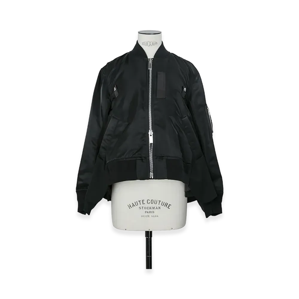 sacai Nylon Twill x Wool Suiting Blouson "Black"