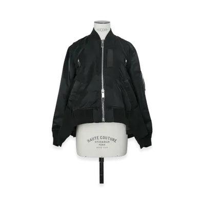 sacai Nylon Twill x Wool Suiting Blouson "Black"