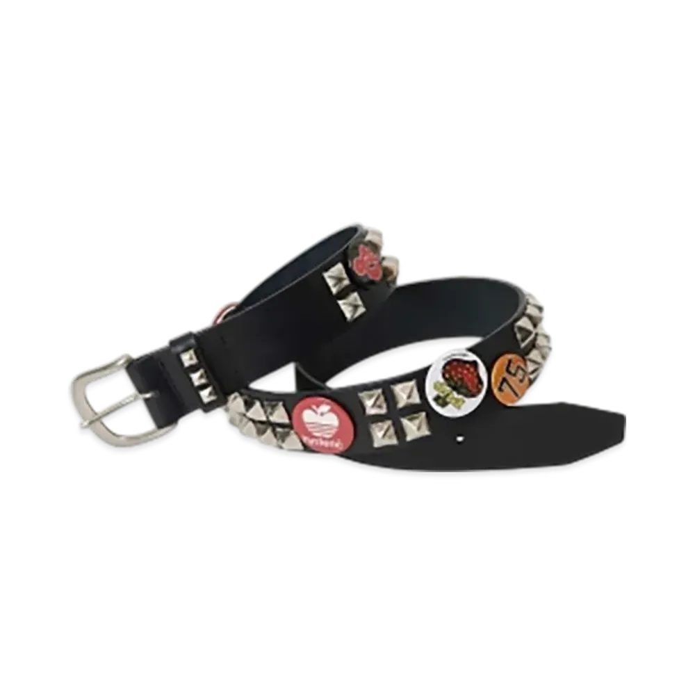 HYSTERIC GLAMOUR Studs Badges Fever Belt "Black"