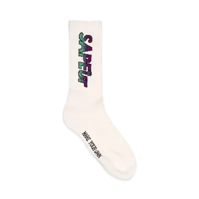 SAPEur Gradation Logo Socks "Green Purple"