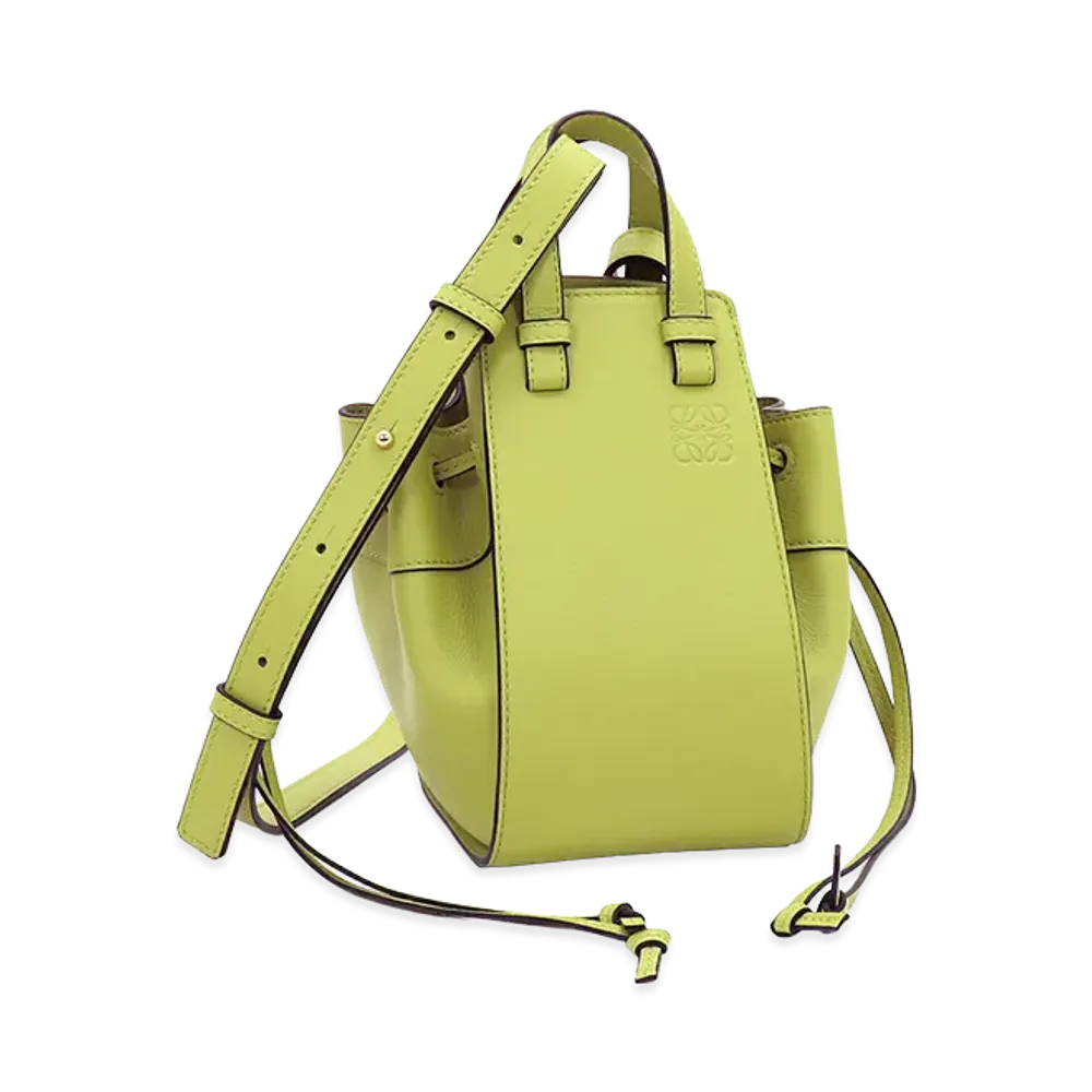 LOEWE Women's Hammock Drawstring Mini Bag Handbag (with shoulder strap) "Lime Yellow"