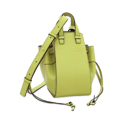 LOEWE Women's Hammock Drawstring Mini Bag Handbag (with shoulder strap) "Lime Yellow"