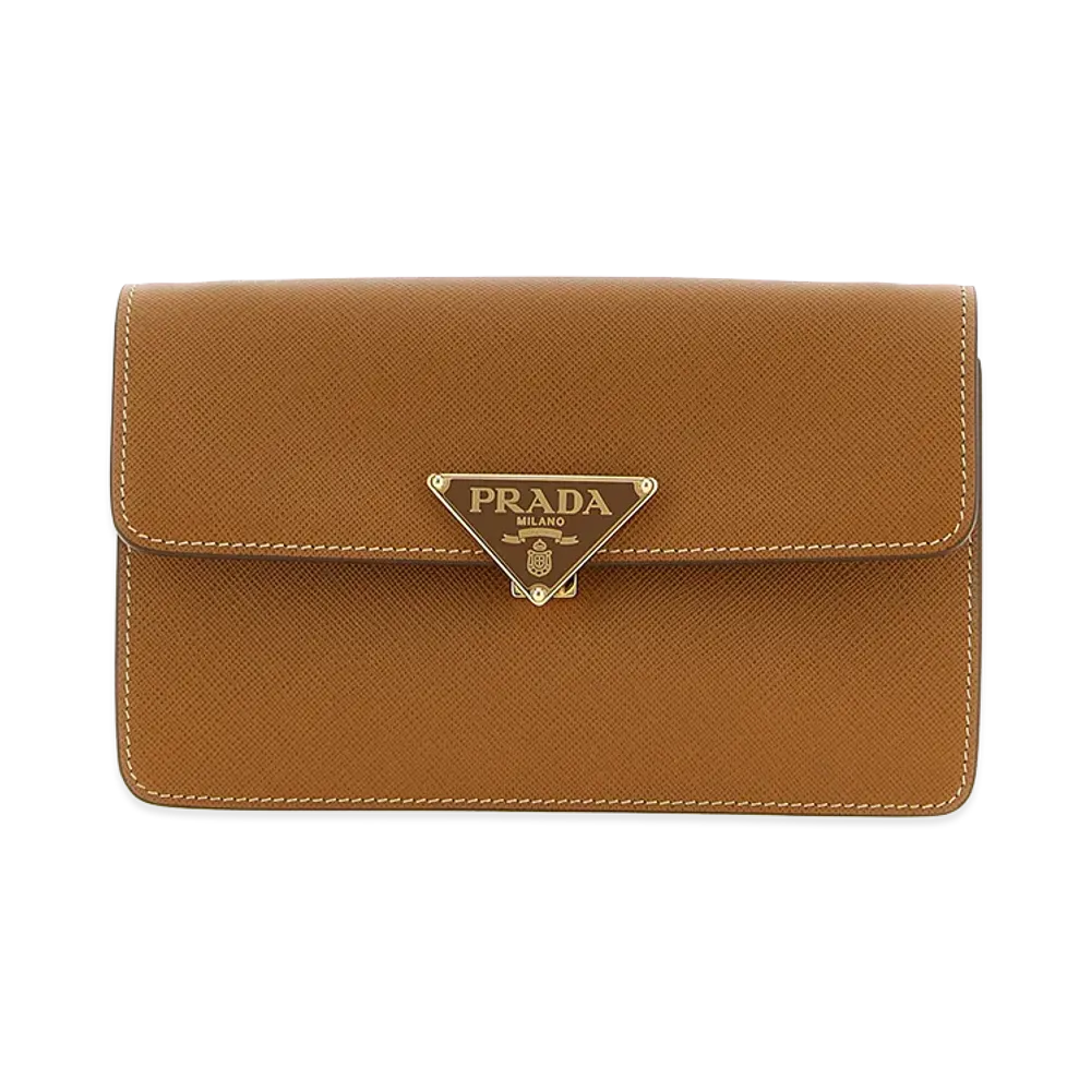 PRADA Women's Saffiano Mini Crossbody Bag "Beige"