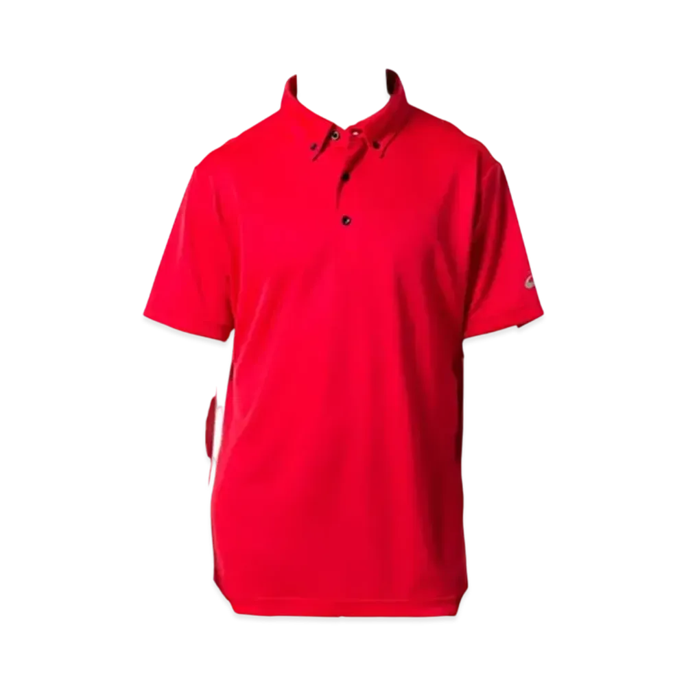 Asics Button Down Polo Shirt "Red"