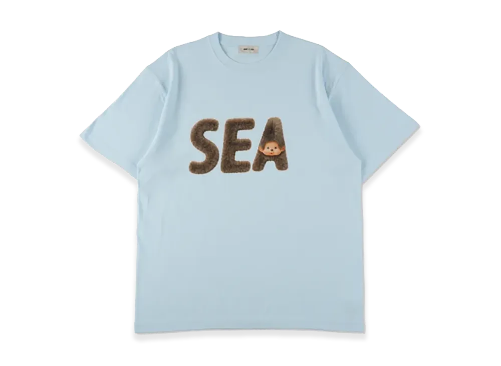 WIND AND SEA x Monchhichi Fur Og Sea Tee "Light Blue"