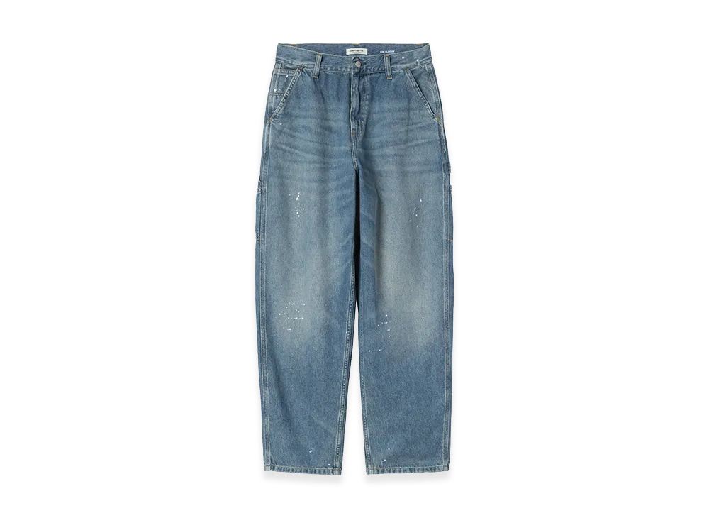 Carhartt WIP Women's OG Single Knee Pant "Blue Destroy Wash/Splatter"