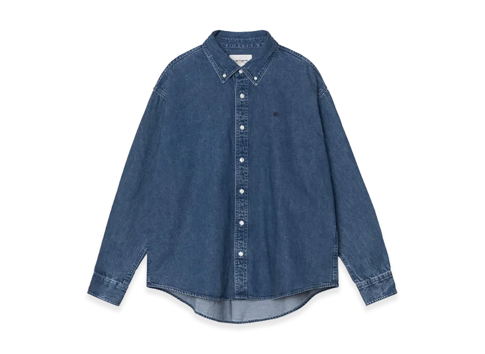 Carhartt WIP L/S Lucas Shirt "Blue/Stone Washed"