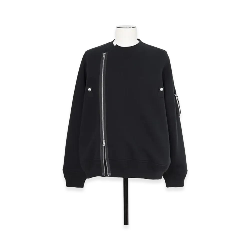 sacai Sponge Sweat Blouson "Black"