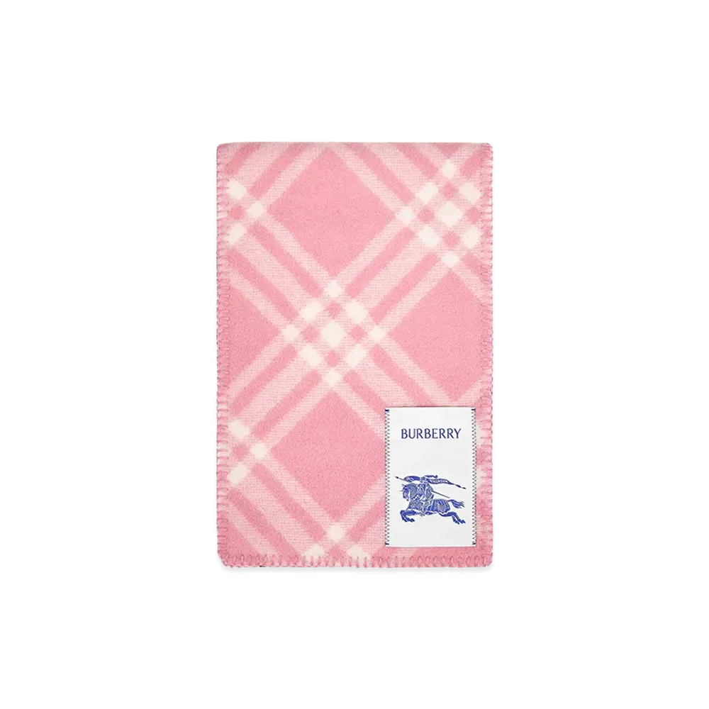 Burberry Embroidered Wool Scarf "Checked"
