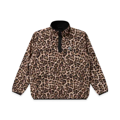 BlackEyePatch OG Label Leopard Patterned Pullover Fleece "Multi"