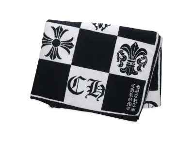 Chrome Hearts All Over Pattern Beach Towel "Black/White"