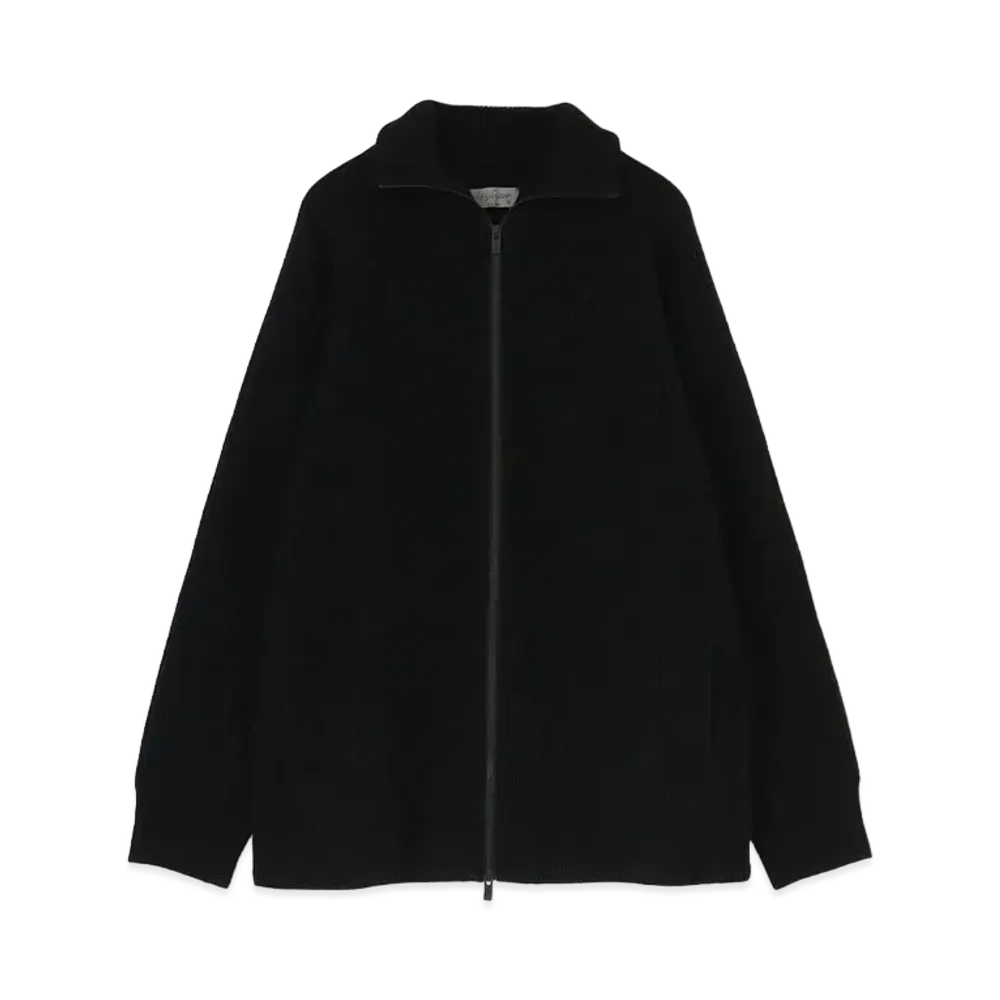 Yohji Yamamoto Pour Homme 5G HALF CARDIGAN DRIVERS KNIT "Black"