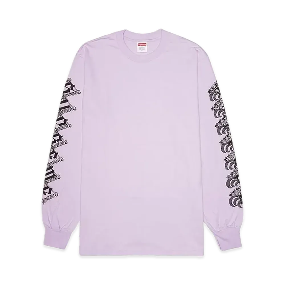 シュプリーム ストロベリー エルエス Tシャツ "ライト パープル"