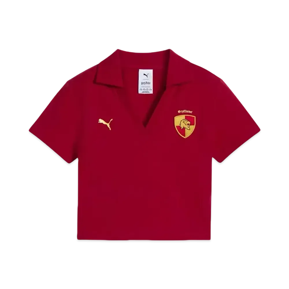 PUMA x Harry Potter Women's Short Sleeve Polo Shirt "Dark Crimson"