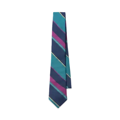 Noah Multi Stripe Silk Necktie "Multi"