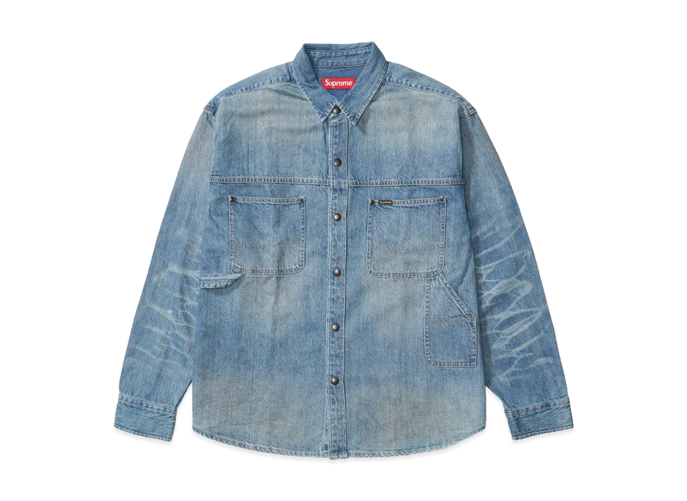 Supreme Worn Snap Painter Shirt "Denim"