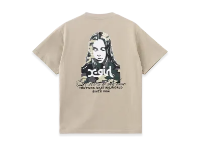 X-Girl Hibiscus Camouflage Face S/S Tee "Beige"