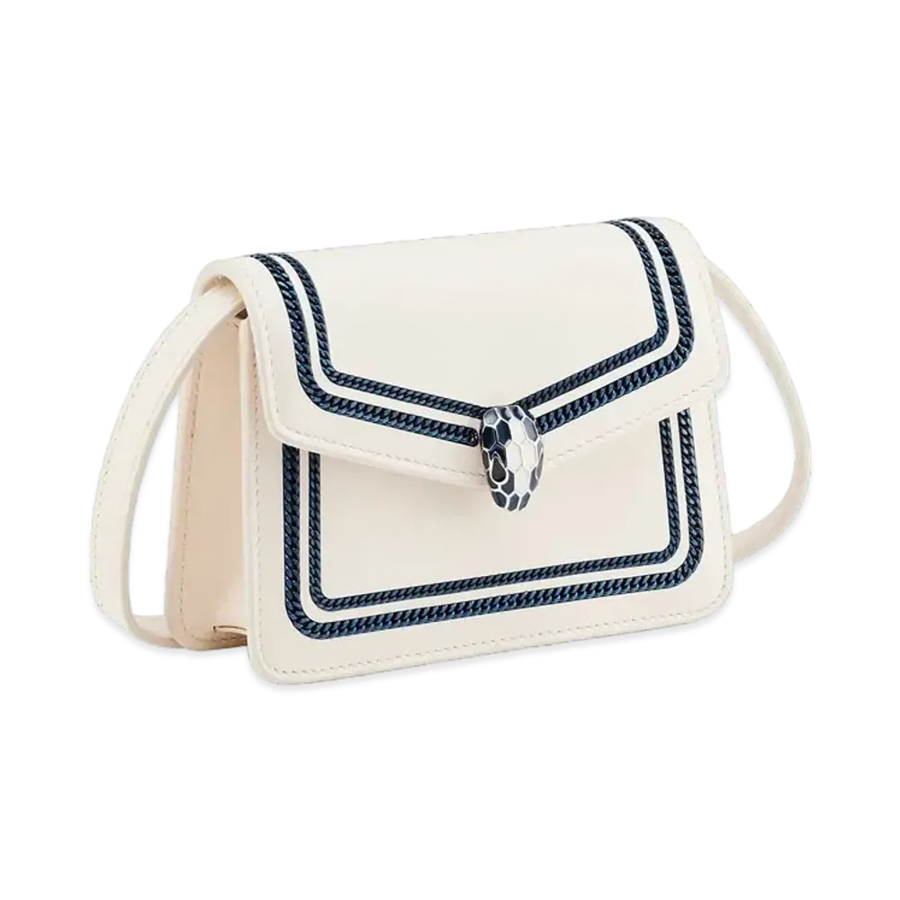 BVLGARI Serpenti Forever Mini Bag "White"