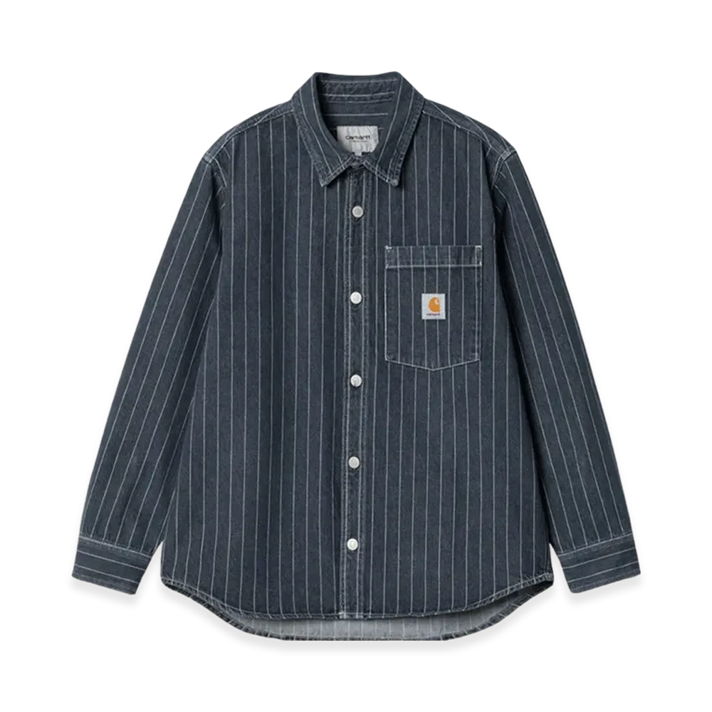 Carhartt WIP Orlean Stripe Shirt Jacket "Blue/White Stone Washed"